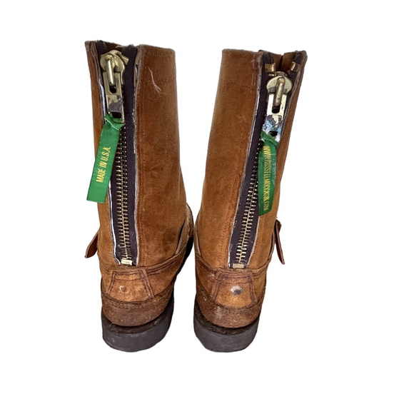 Russell Moccasin Zephyr II Nubuck Buckle Boots 4D Vibram Sole Custom Made USA - Picture 5 of 15